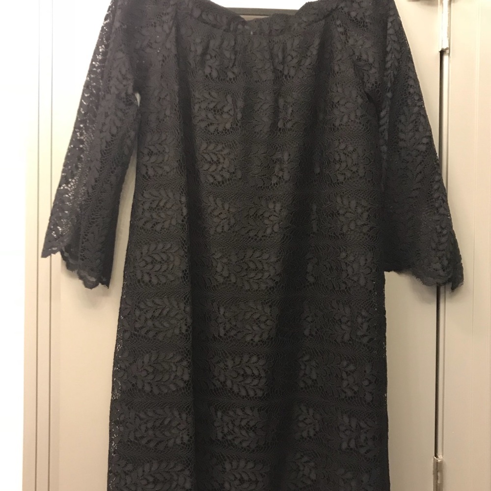 NWOT Off the Shoulder Black Lace Dress - Picture 2 of 4